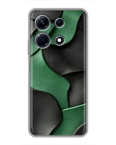 Чехол для Infinix Note 30 с картинкой «Зеленые кожаные волны»