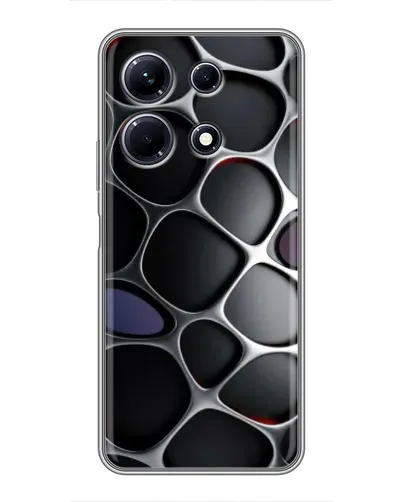 Чехол для Infinix Note 30 с картинкой «Объемная темная решетка»