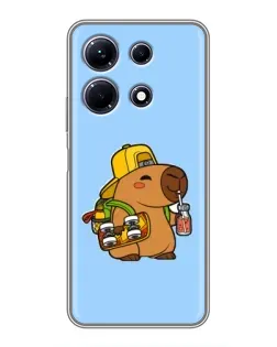 Чохол для Infinix Note 30 з картинкою «Капібара на скейті»