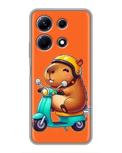 Чохол для Infinix Note 30 з картинкою «Капібара на скутері»