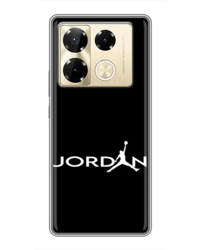 Чехол для Infinix Note 40 Pro с картинкой «Jordan White Logo»