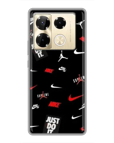 Чехол для Infinix Note 40 Pro с картинкой «Nike Mix Pattern»