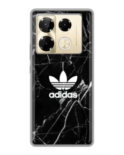 Чехол для Infinix Note 40 Pro с картинкой «Белый мрамор Adidas»