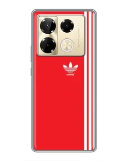 Чехол для Infinix Note 40 Pro с картинкой «Красный минимализм Adidas»