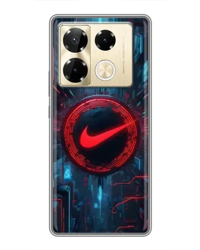 Чехол для Infinix Note 40 Pro с картинкой «Техногенный стиль Nike» Чехол для Infinix Note 40 Pro с картинкой «Техногенный стиль Nike»