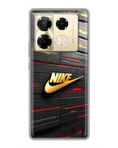 Чехол для Infinix Note 40 Pro с картинкой «Золотой Nike на металле» Чехол для Infinix Note 40 Pro с картинкой «Золотой Nike на металле»