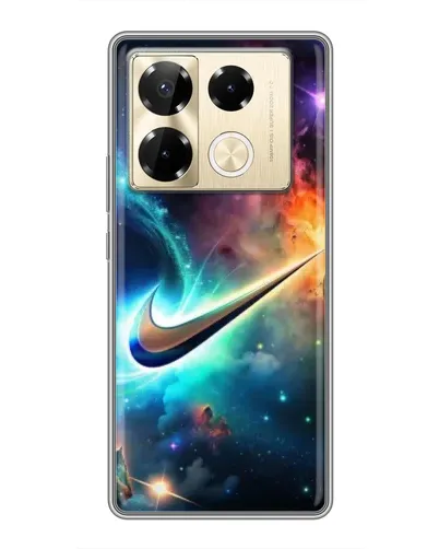 Чехол для Infinix Note 40 Pro с картинкой «Космический Nike Swoosh» Чехол для Infinix Note 40 Pro с картинкой «Космический Nike Swoosh»