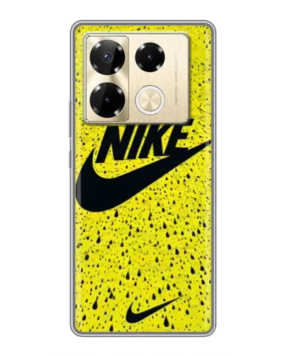 Чехол для Infinix Note 40 Pro с картинкой «Желтый текстурный Nike» Чехол для Infinix Note 40 Pro с картинкой «Желтый текстурный Nike»