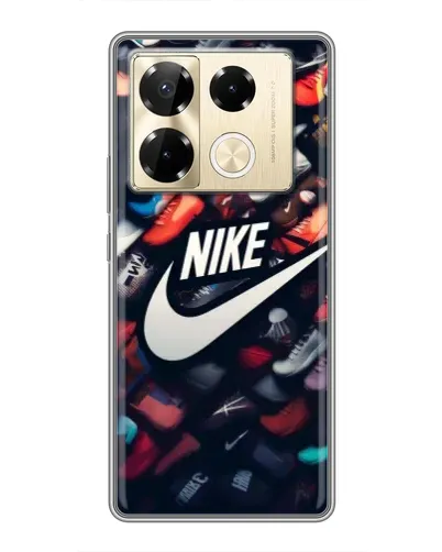 Чехол для Infinix Note 40 Pro с картинкой «Коллекция кроссовок Nike» Чехол для Infinix Note 40 Pro с картинкой «Коллекция кроссовок Nike»