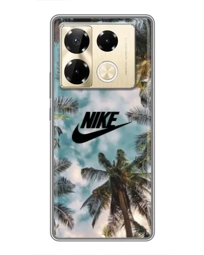 Чехол для Infinix Note 40 Pro с картинкой «Тропический принт Nike» Чехол для Infinix Note 40 Pro с картинкой «Тропический принт Nike»