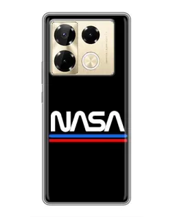Чехол для Infinix Note 40 Pro с картинкой «NASA — классика Red Blue» Чехол для Infinix Note 40 Pro с картинкой «NASA — классика Red Blue»