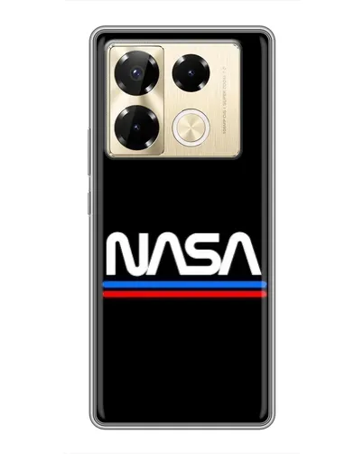 Чехол для Infinix Note 40 Pro с картинкой «NASA — классика Red Blue» Чехол для Infinix Note 40 Pro с картинкой «NASA — классика Red Blue»