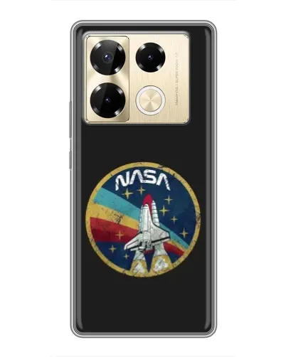 Чехол для Infinix Note 40 Pro с картинкой «NASA — эмблема миссии» Чехол для Infinix Note 40 Pro с картинкой «NASA — эмблема миссии»