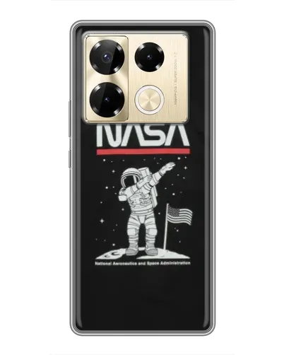 Чехол для Infinix Note 40 Pro с картинкой «NASA — шагаем по Луне» Чехол для Infinix Note 40 Pro с картинкой «NASA — шагаем по Луне»