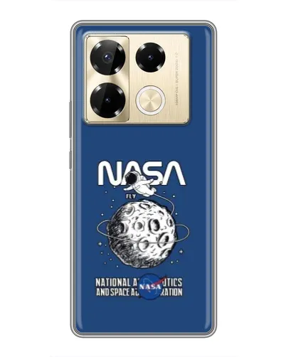Чехол для Infinix Note 40 Pro с картинкой «NASA — лунная миссия» Чехол для Infinix Note 40 Pro с картинкой «NASA — лунная миссия»