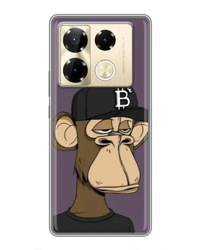 Чехол для Infinix Note 40 Pro с картинкой «Bored Ape в кепке» Чехол для Infinix Note 40 Pro с картинкой «Bored Ape в кепке»