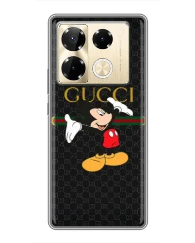 Чехол для Infinix Note 40 Pro с картинкой «Микки Маус Gucci»