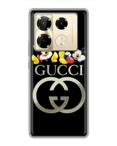 Чехол для Infinix Note 40 Pro с картинкой «Gucci — герои Disney»