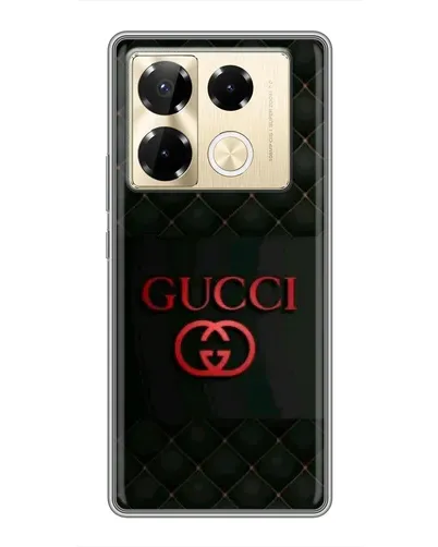 Чехол для Infinix Note 40 Pro с картинкой «Gucci — стеганый черный»