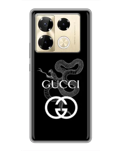 Чехол для Infinix Note 40 Pro с картинкой «Gucci — серебряная змея»