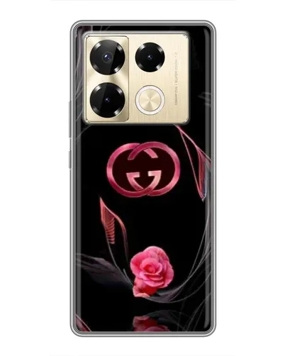 Чехол для Infinix Note 40 Pro с картинкой «Gucci — неоновая роза»