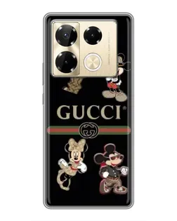 Чохол для Infinix Note 40 Pro з картинкою «Gucci — герої Disney та монограма»