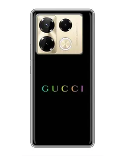 Чохол для Infinix Note 40 Pro з картинкою «Gucci — неоновий мінімалізм»