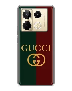 Чохол для Infinix Note 40 Pro з картинкою «Gucci — темно-зелений градієнт»