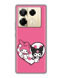 Чехол для Infinix Note 40 Pro с картинкой «Kuromi и My Melody»