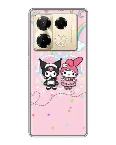 Чехол для Infinix Note 40 Pro с картинкой «My Melody и Kuromi»