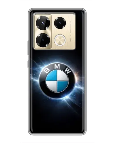 Чехол для Infinix Note 40 Pro с картинкой «BMW — неоновое сияние»