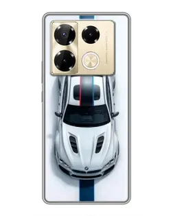 Чехол для Infinix Note 40 Pro с картинкой «Вид сверху — BMW M»