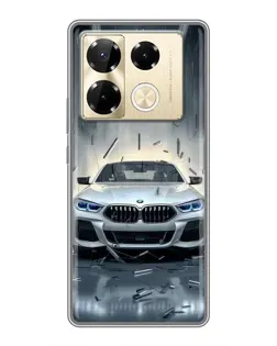 Чехол для Infinix Note 40 Pro с картинкой «BMW в свете фар»