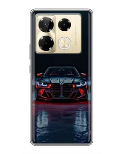 Чехол для Infinix Note 40 Pro с картинкой «BMW на мокрой дороге»