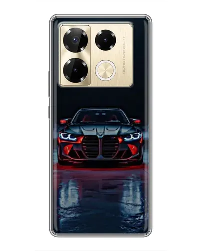 Чехол для Infinix Note 40 Pro с картинкой «BMW на мокрой дороге»