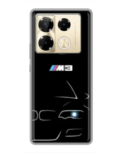 Чехол для Infinix Note 40 Pro с картинкой «Минималистичный принт BMW M3»
