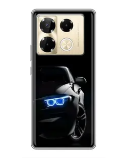 Чехол для Infinix Note 40 Pro с картинкой «BMW — ночной взгляд»