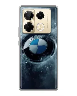Чехол для Infinix Note 40 Pro с картинкой «Логотип BMW — лед»