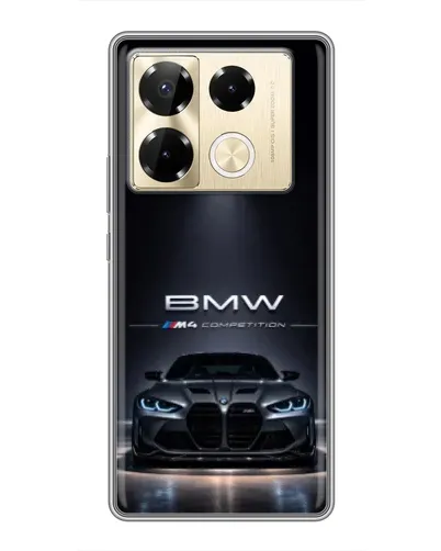 Чехол для Infinix Note 40 Pro с картинкой «BMW сквозь ночной город» Чехол для Infinix Note 40 Pro с картинкой «BMW сквозь ночной город»