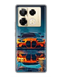 Чехол для Infinix Note 40 Pro с картинкой «BMW — золотая эмблема»