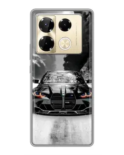 Чехол для Infinix Note 40 Pro с картинкой «BMW — акварельный дрифт»