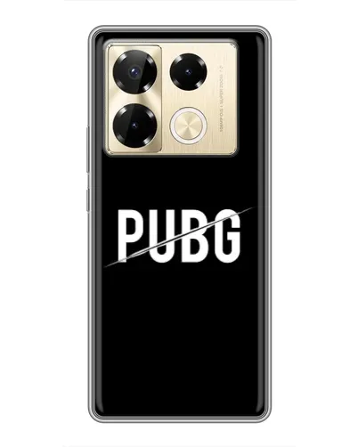 Чехол для Infinix Note 40 Pro с картинкой «PUBG — белый логотип» Чехол для Infinix Note 40 Pro с картинкой «PUBG — белый логотип»