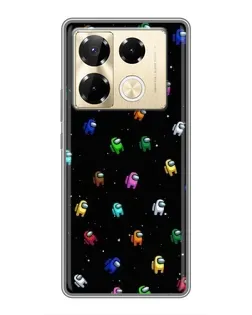Чехол для Infinix Note 40 Pro с картинкой «Экипаж Among Us»