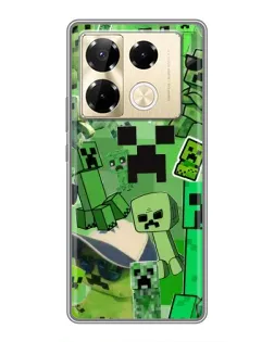 Чехол для Infinix Note 40 Pro с картинкой «Криперы Minecraft» Чехол для Infinix Note 40 Pro с картинкой «Криперы Minecraft»