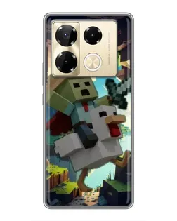 Чехол для Infinix Note 40 Pro с картинкой «Стив и гусь» Чехол для Infinix Note 40 Pro с картинкой «Стив и гусь»