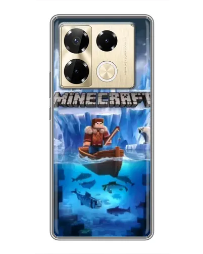 Чехол для Infinix Note 40 Pro с картинкой «Minecraft ледяной мир»
