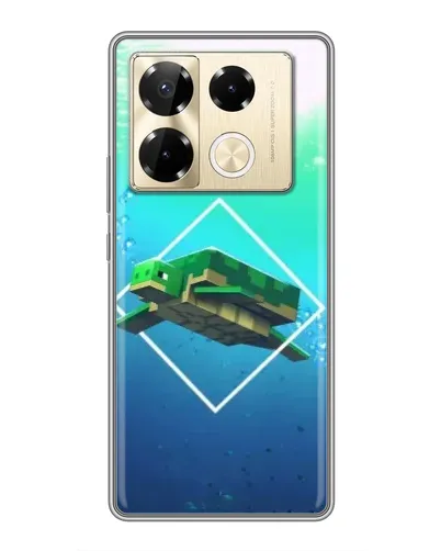 Чехол для Infinix Note 40 Pro с картинкой «Черепаха Minecraft» Чехол для Infinix Note 40 Pro с картинкой «Черепаха Minecraft»