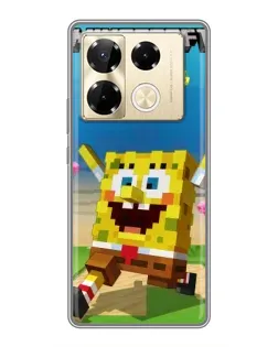 Чехол для Infinix Note 40 Pro с картинкой «Губка Боб Minecraft» Чехол для Infinix Note 40 Pro с картинкой «Губка Боб Minecraft»