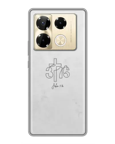 Чехол для Infinix Note 40 Pro с картинкой «Иоанна 3:16 Крест»