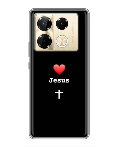 Чехол для Infinix Note 40 Pro с картинкой «Сердце - Jesus»